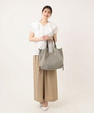 BPREA22180 MK MICHEL KLEIN BAG(MK ミッシェルクラン バッグ) [2WAY/撥水加工]サイドジップアレンジトートバッグ ライトグリーン