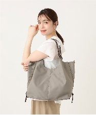 BPREA22180 MK MICHEL KLEIN BAG(MK ミッシェルクラン バッグ) [2WAY/撥水加工]サイドジップアレンジトートバッグ ライトグレー