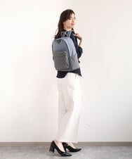 BPRED21170 MK MICHEL KLEIN BAG(MK ミッシェルクラン バッグ) [軽量/A4収納可]異素材ジョイントナイロンリュックサック ブルーグレー