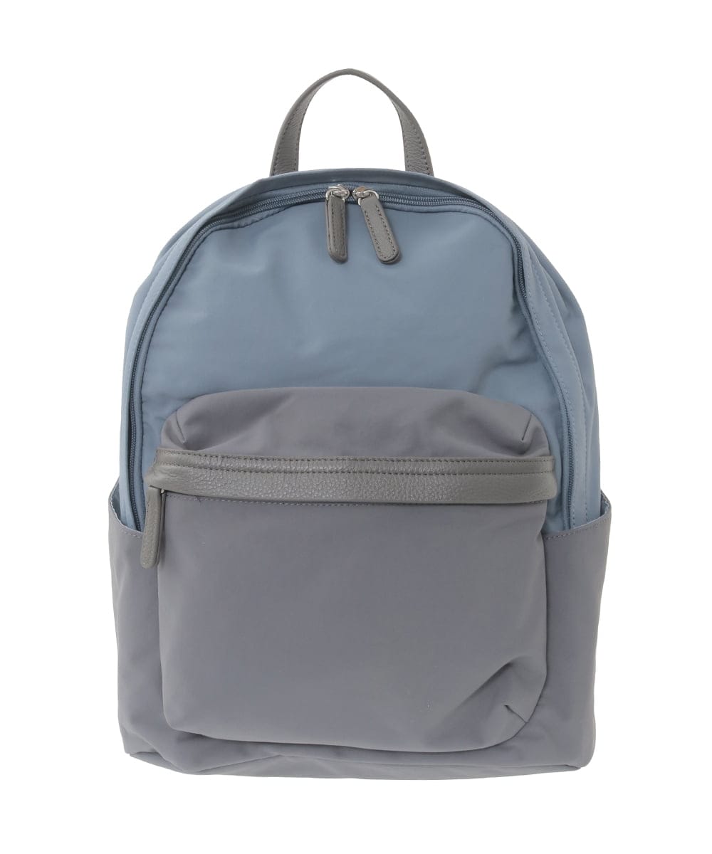 BPRED21170 MK MICHEL KLEIN BAG(MK ミッシェルクラン バッグ) [軽量/A4収納可]異素材ジョイントナイロンリュックサック グレー