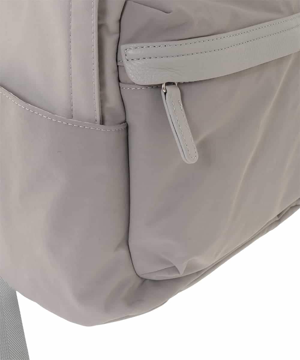 BPRED21170 MK MICHEL KLEIN BAG(MK ミッシェルクラン バッグ) [軽量/A4収納可]異素材ジョイントナイロンリュックサック グレー