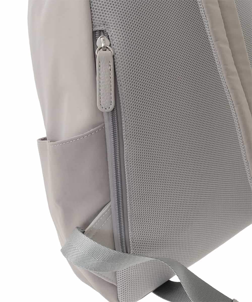 BPRED21170 MK MICHEL KLEIN BAG(MK ミッシェルクラン バッグ) [軽量/A4収納可]異素材ジョイントナイロンリュックサック グレー