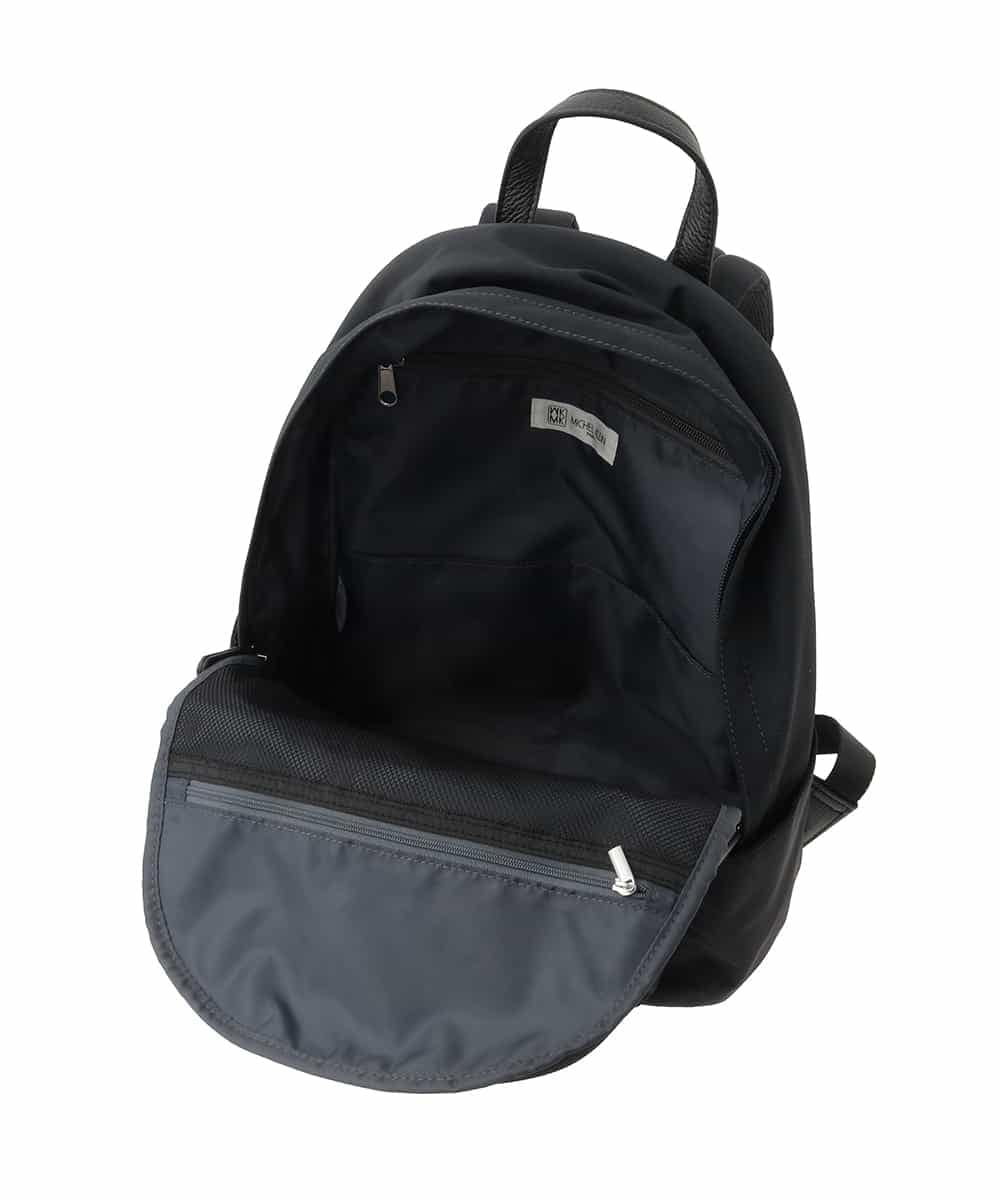 BPRED21170 MK MICHEL KLEIN BAG(MK ミッシェルクラン バッグ) [軽量/A4収納可]異素材ジョイントナイロンリュックサック グレー