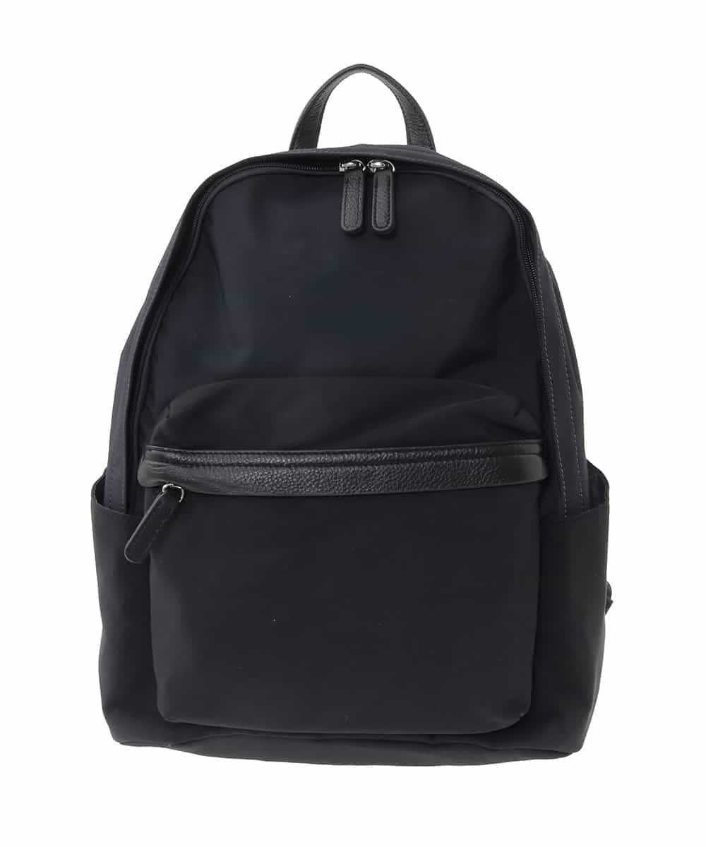 BPRED21170 MK MICHEL KLEIN BAG(MK ミッシェルクラン バッグ) [軽量/A4収納可]異素材ジョイントナイロンリュックサック ブラック