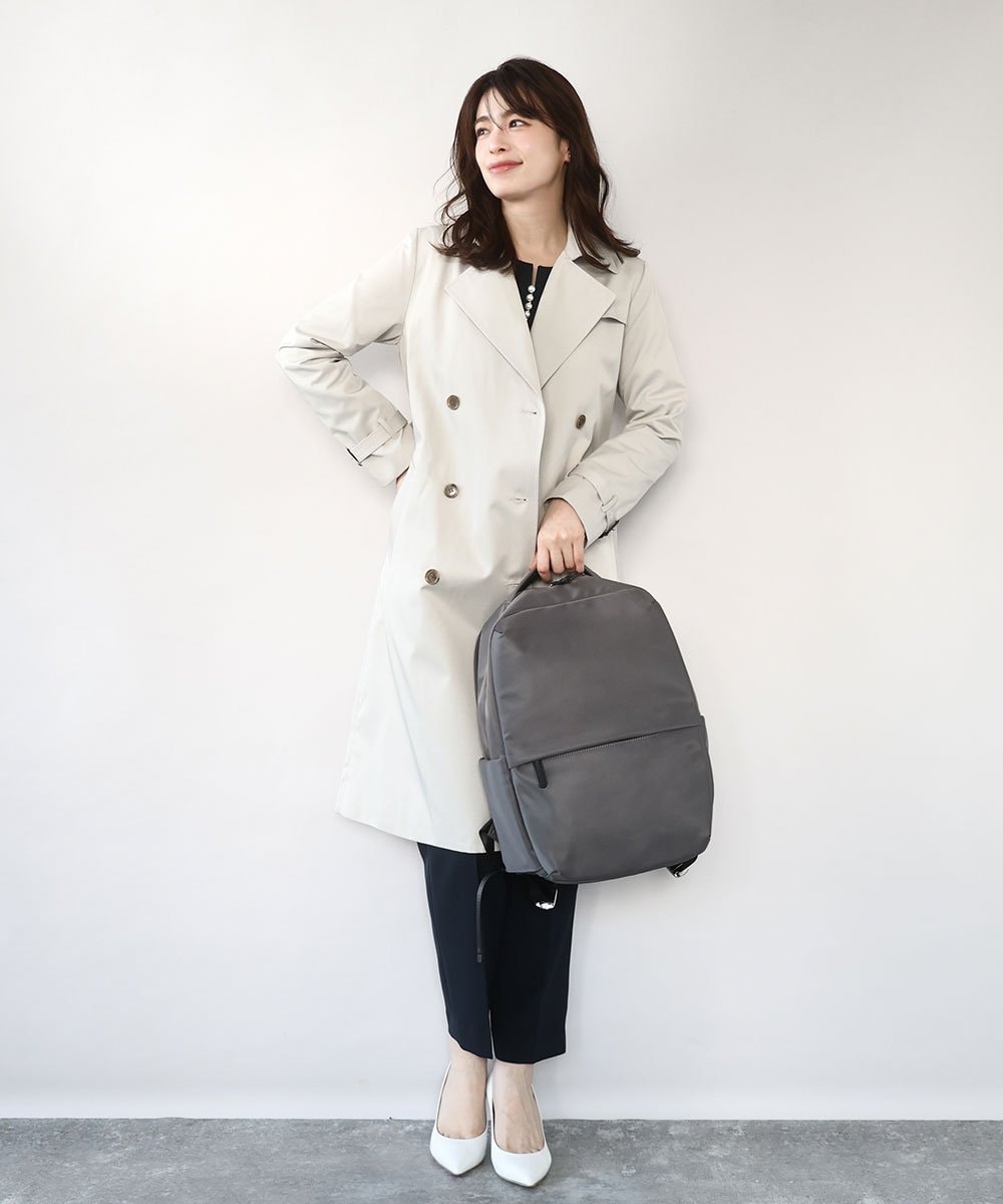 BPRED22180 MK MICHEL KLEIN BAG(MK ミッシェルクラン バッグ) [撥水/A4収納可]クッションポケット付きスクエアリュック グレー