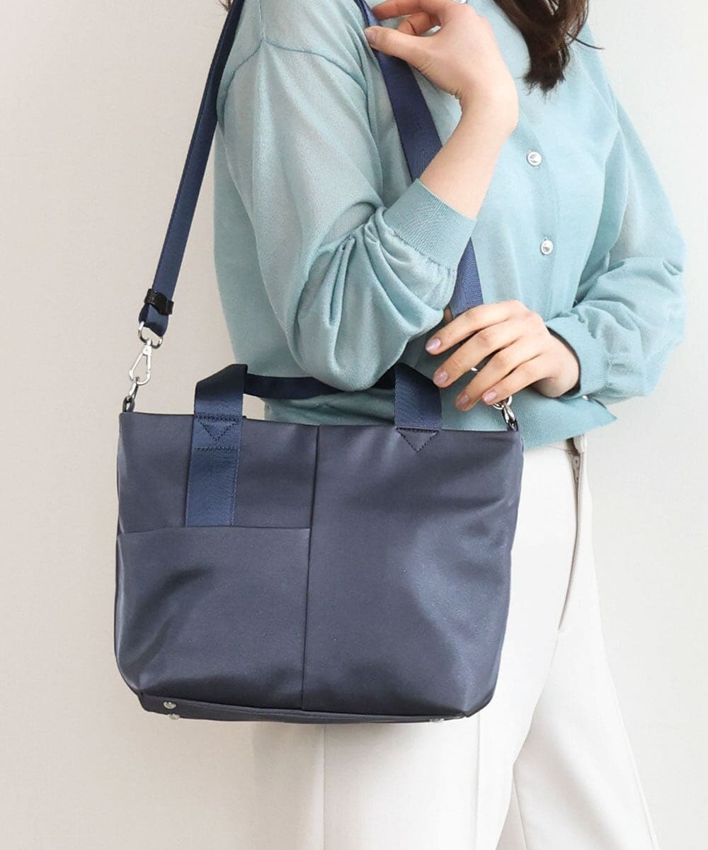 BPRED23150 MK MICHEL KLEIN BAG(MK ミッシェルクラン バッグ) [2WAY]三層構造切り替えデザイントートバッグ ネイビー