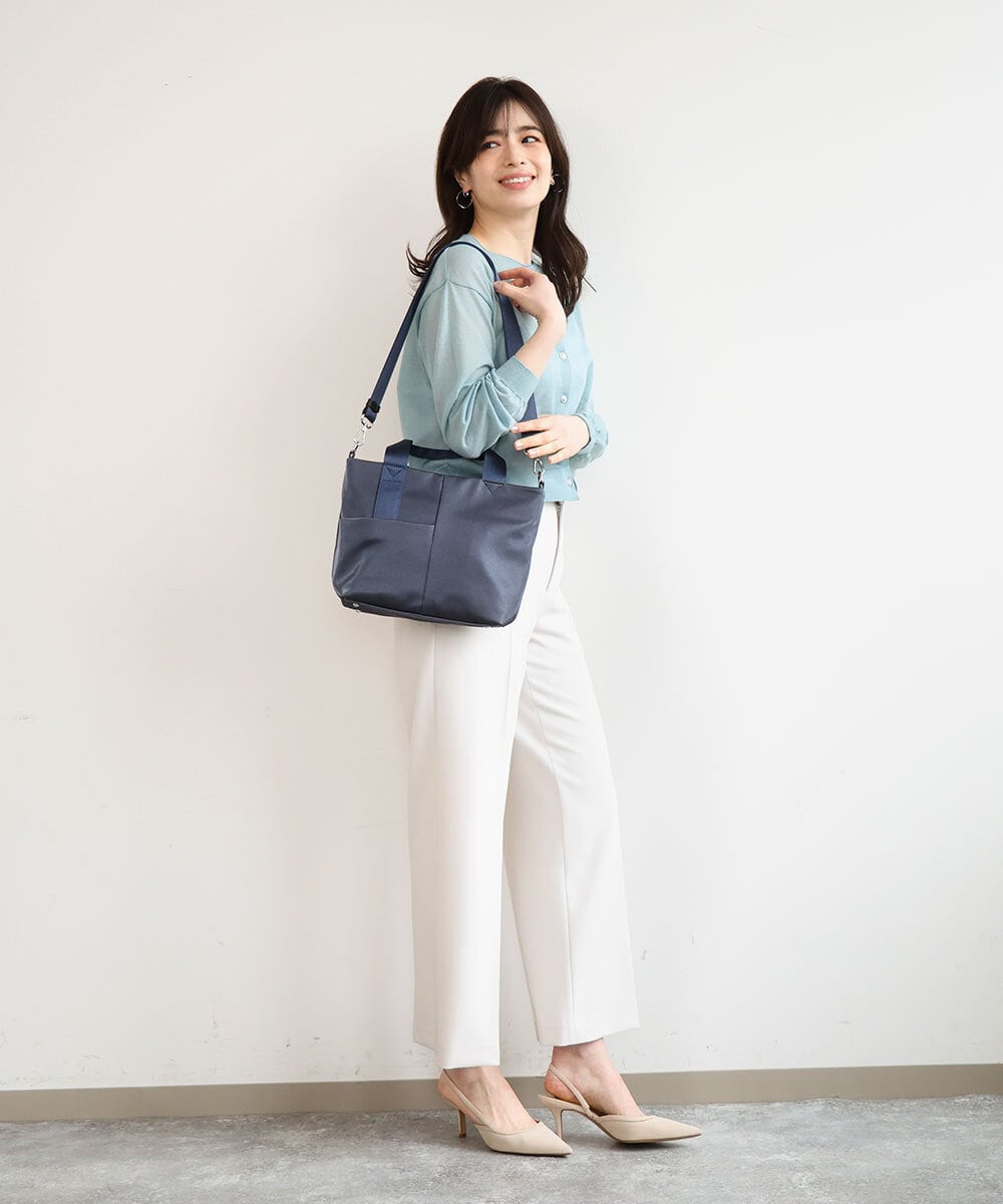 BPRED23150 MK MICHEL KLEIN BAG(MK ミッシェルクラン バッグ) [2WAY]三層構造切り替えデザイントートバッグ シルバー