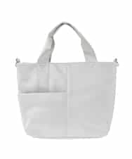 BPRED23150 MK MICHEL KLEIN BAG(MK ミッシェルクラン バッグ) [2WAY]三層構造切り替えデザイントートバッグ シルバー