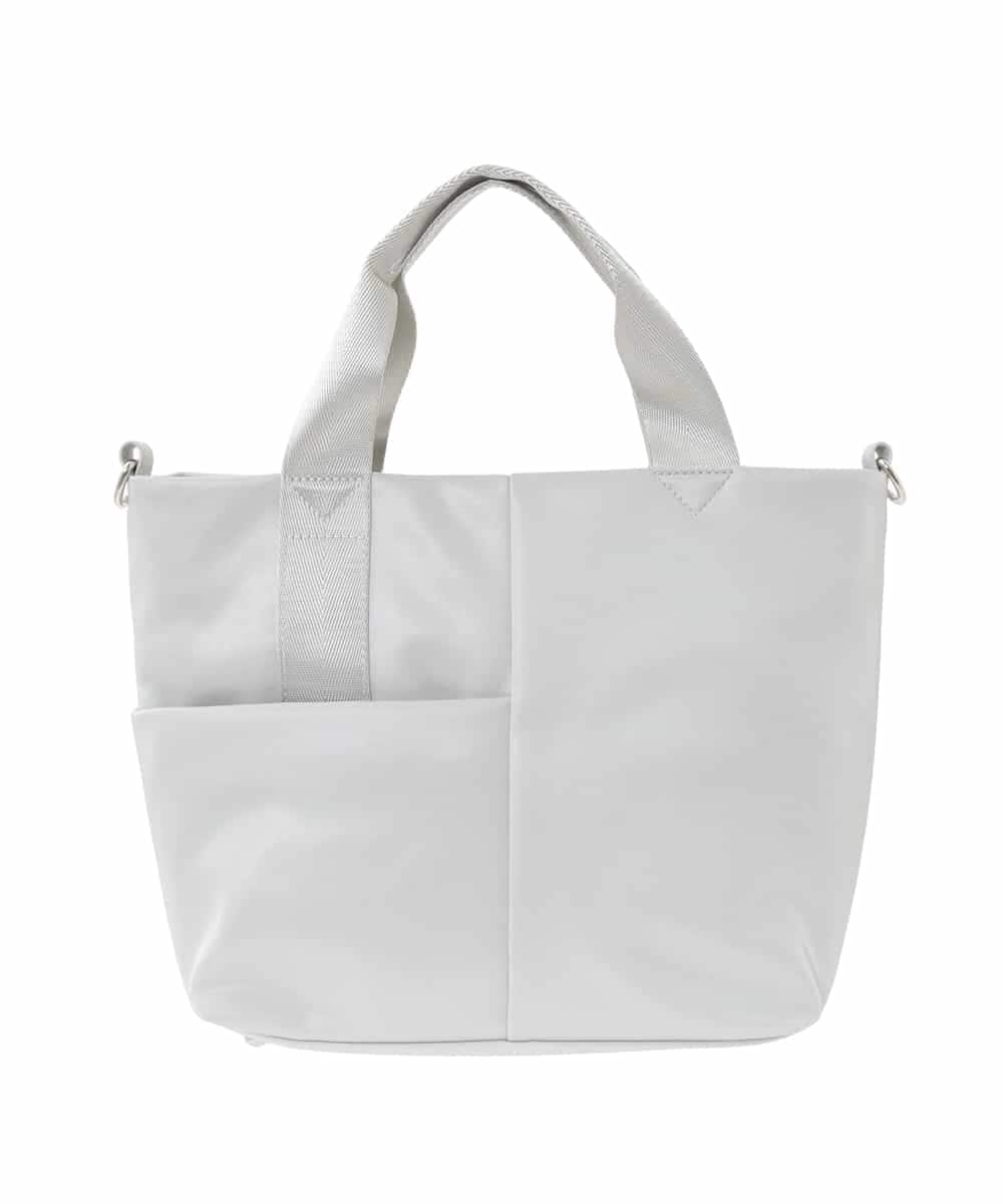 BPRED23150 MK MICHEL KLEIN BAG(MK ミッシェルクラン バッグ) [2WAY]三層構造切り替えデザイントートバッグ シルバー