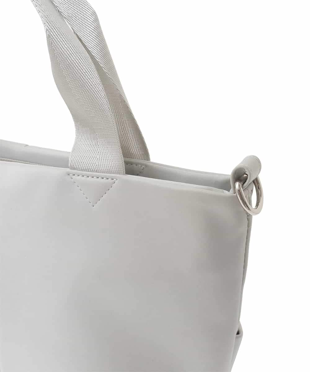 BPRED23150 MK MICHEL KLEIN BAG(MK ミッシェルクラン バッグ) [2WAY]三層構造切り替えデザイントートバッグ シルバー