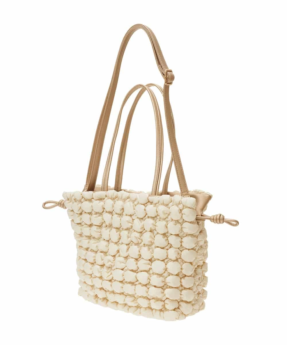BPRES21150 MK MICHEL KLEIN BAG(MK ミッシェルクラン バッグ) [2WAY]ポコポコキルティングトートバッグ ベージュ