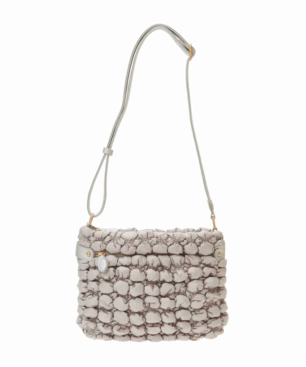 BPRES22150 MK MICHEL KLEIN BAG(MK ミッシェルクラン バッグ) ポコポコキルティングショルダーバッグ ライトグレー