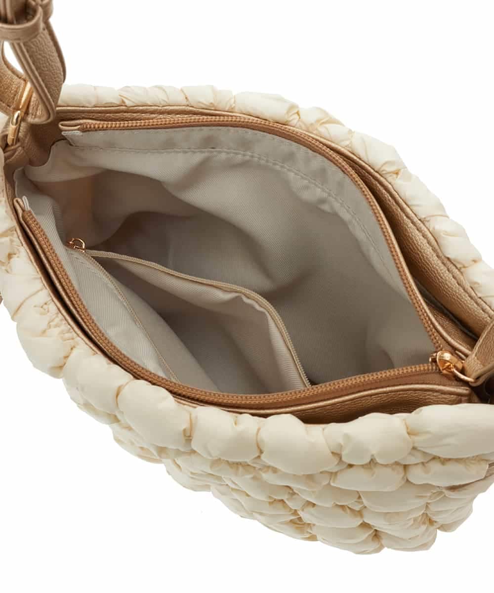 BPRES22150 MK MICHEL KLEIN BAG(MK ミッシェルクラン バッグ) ポコポコキルティングショルダーバッグ ライトグレー