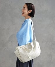BPRGA43160 MK MICHEL KLEIN BAG(MK ミッシェルクラン バッグ) [2WAY/A4収納可]スター柄タックデザイントートバッグ アイボリー