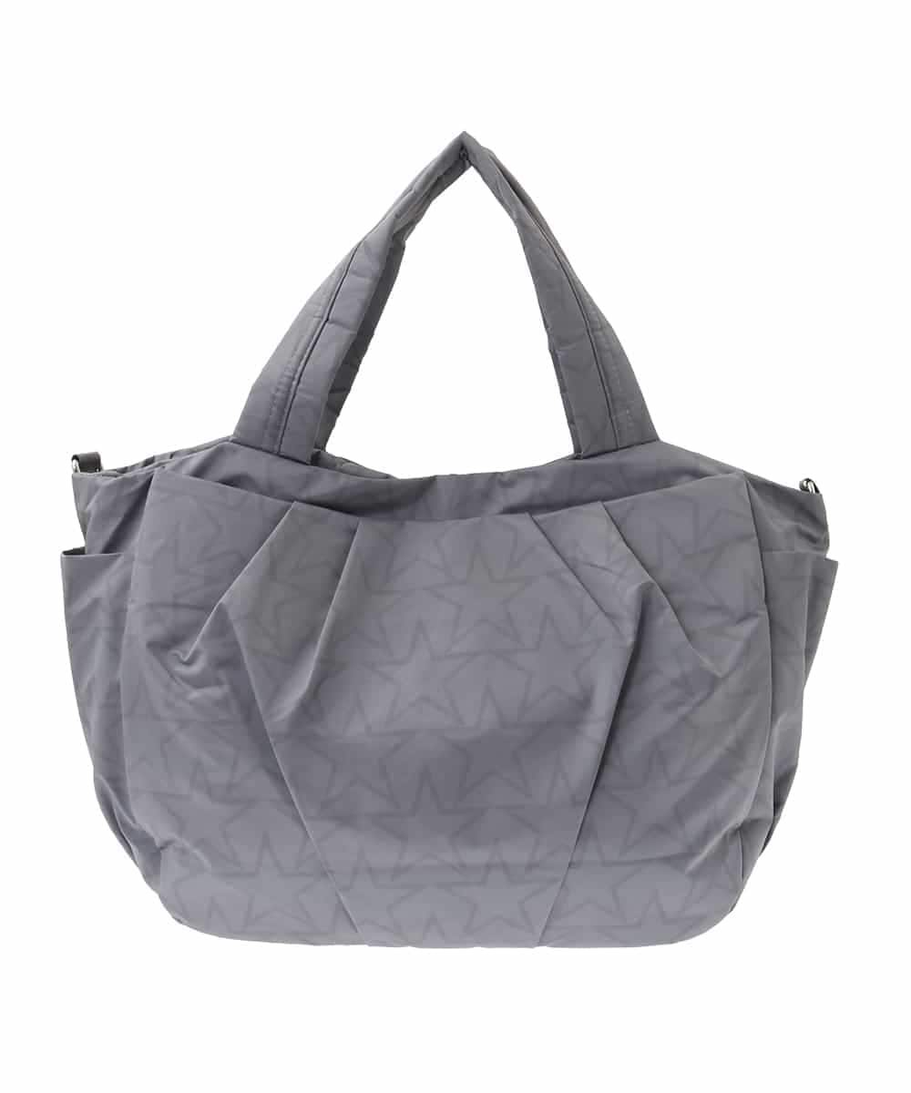 BPRGA43160 MK MICHEL KLEIN BAG(MK ミッシェルクラン バッグ) [2WAY/A4収納可]スター柄タックデザイントートバッグ グレー