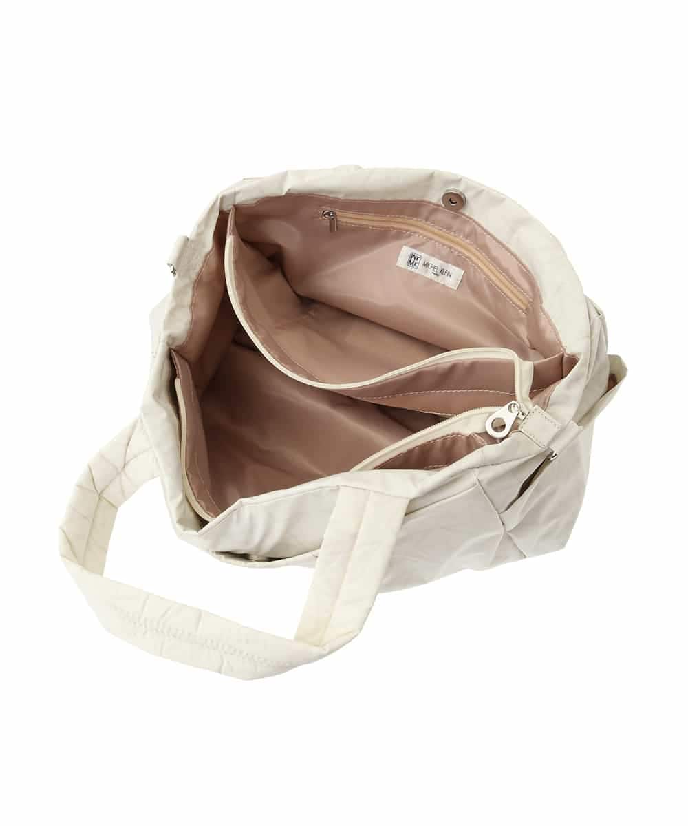 BPRGA43160 MK MICHEL KLEIN BAG(MK ミッシェルクラン バッグ) [2WAY/A4収納可]スター柄タックデザイントートバッグ グレー
