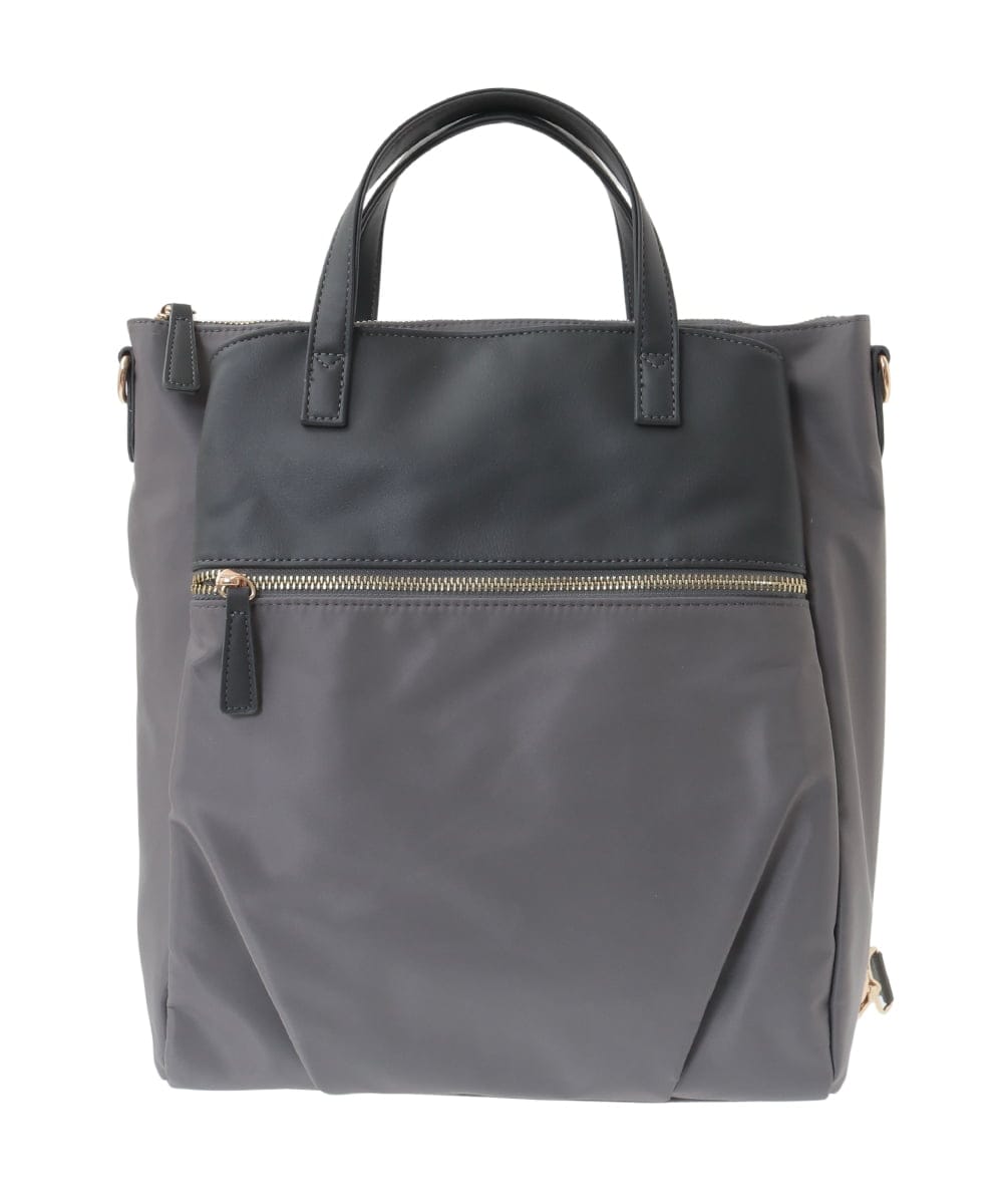 BPRGA62160 MK MICHEL KLEIN BAG(MK ミッシェルクラン バッグ) [3WAY/撥水加工]異素材MIXナイロンリュック ライトブルー