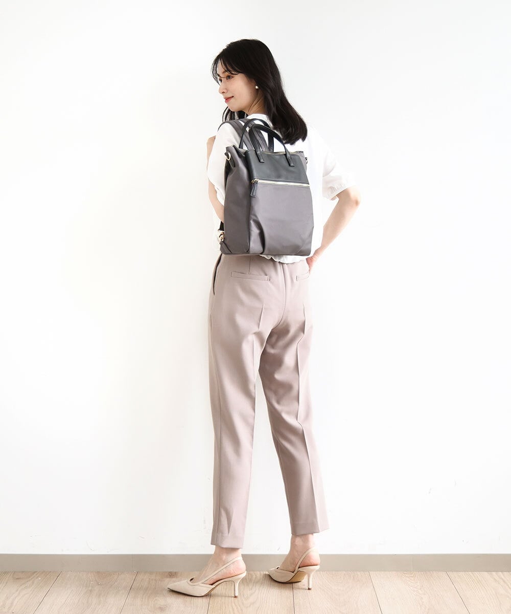 BPRGA62160 MK MICHEL KLEIN BAG(MK ミッシェルクラン バッグ) [3WAY/撥水加工]異素材MIXナイロンリュック ライトブルー