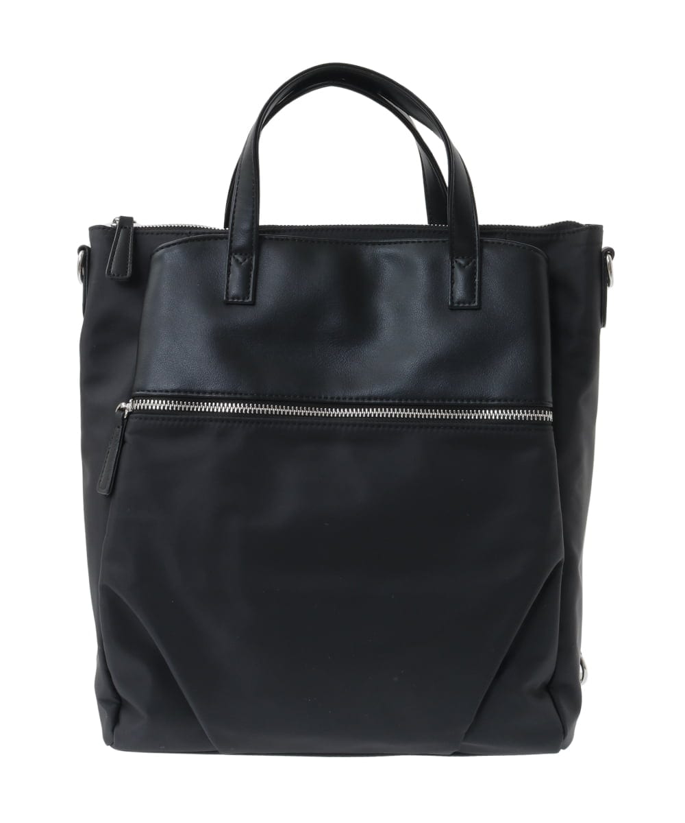 BPRGA62160 MK MICHEL KLEIN BAG(MK ミッシェルクラン バッグ) [3WAY/撥水加工]異素材MIXナイロンリュック ライトブルー