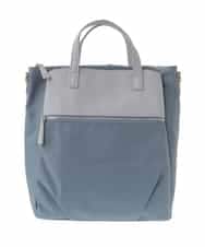 BPRGA62160 MK MICHEL KLEIN BAG(MK ミッシェルクラン バッグ) [3WAY/撥水加工]異素材MIXナイロンリュック ライトブルー