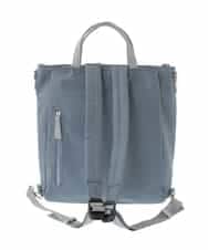 BPRGA62160 MK MICHEL KLEIN BAG(MK ミッシェルクラン バッグ) [3WAY/撥水加工]異素材MIXナイロンリュック ライトブルー