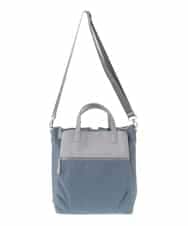 BPRGA62160 MK MICHEL KLEIN BAG(MK ミッシェルクラン バッグ) [3WAY/撥水加工]異素材MIXナイロンリュック ライトブルー