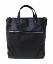 BPRGA62160 MK MICHEL KLEIN BAG(MK ミッシェルクラン バッグ) [3WAY/撥水加工]異素材MIXナイロンリュック ブラック