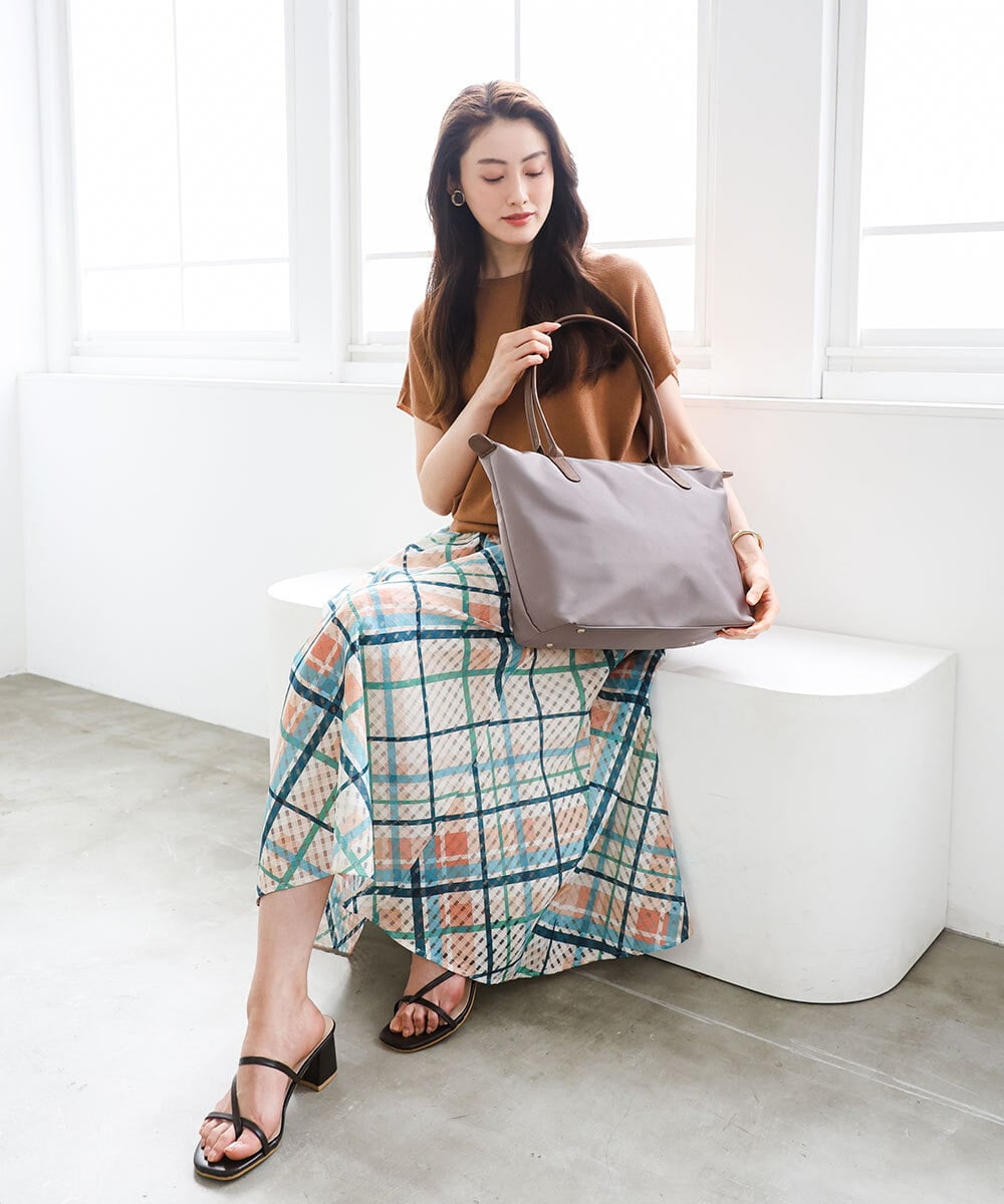 BPRGD30170 MK MICHEL KLEIN BAG(MK ミッシェルクラン バッグ) [A4収納可]レザーポイント軽量トートバッグ イエロー