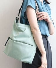 BPRGD51160 MK MICHEL KLEIN BAG(MK ミッシェルクラン バッグ) [2WAY]アクセントハンドルナイロンバッグ グリーン