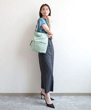 BPRGD51160 MK MICHEL KLEIN BAG(MK ミッシェルクラン バッグ) [2WAY]アクセントハンドルナイロンバッグ グリーン