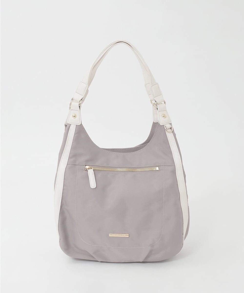 BPRGD61150 MK MICHEL KLEIN BAG(MK ミッシェルクラン バッグ) [2WAY]異素材ジョイントラウンドナイロントート ベージュ