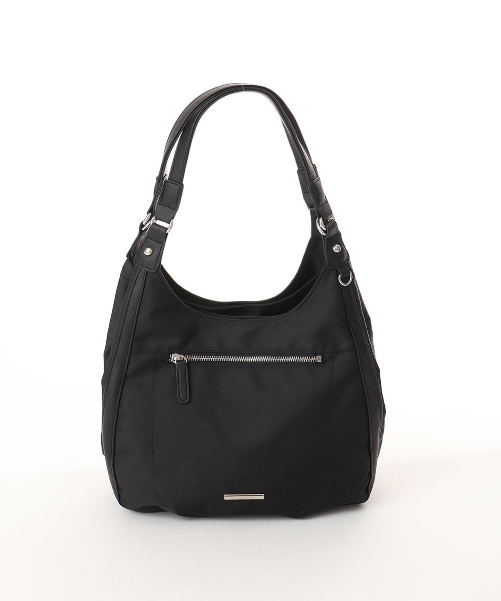 BPRGD61150 MK MICHEL KLEIN BAG(MK ミッシェルクラン バッグ) [2WAY]異素材ジョイントラウンドナイロントート ブラック