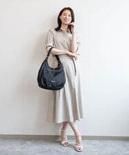 BPRGD61150 MK MICHEL KLEIN BAG(MK ミッシェルクラン バッグ) [2WAY]異素材ジョイントラウンドナイロントート ブラック