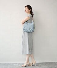 BPRGD61150 MK MICHEL KLEIN BAG(MK ミッシェルクラン バッグ) [2WAY]異素材ジョイントラウンドナイロントート ブラック