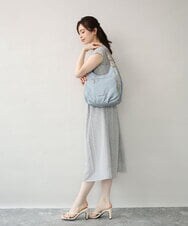 BPRGD61150 MK MICHEL KLEIN BAG(MK ミッシェルクラン バッグ) [2WAY]異素材ジョイントラウンドナイロントート ブラック