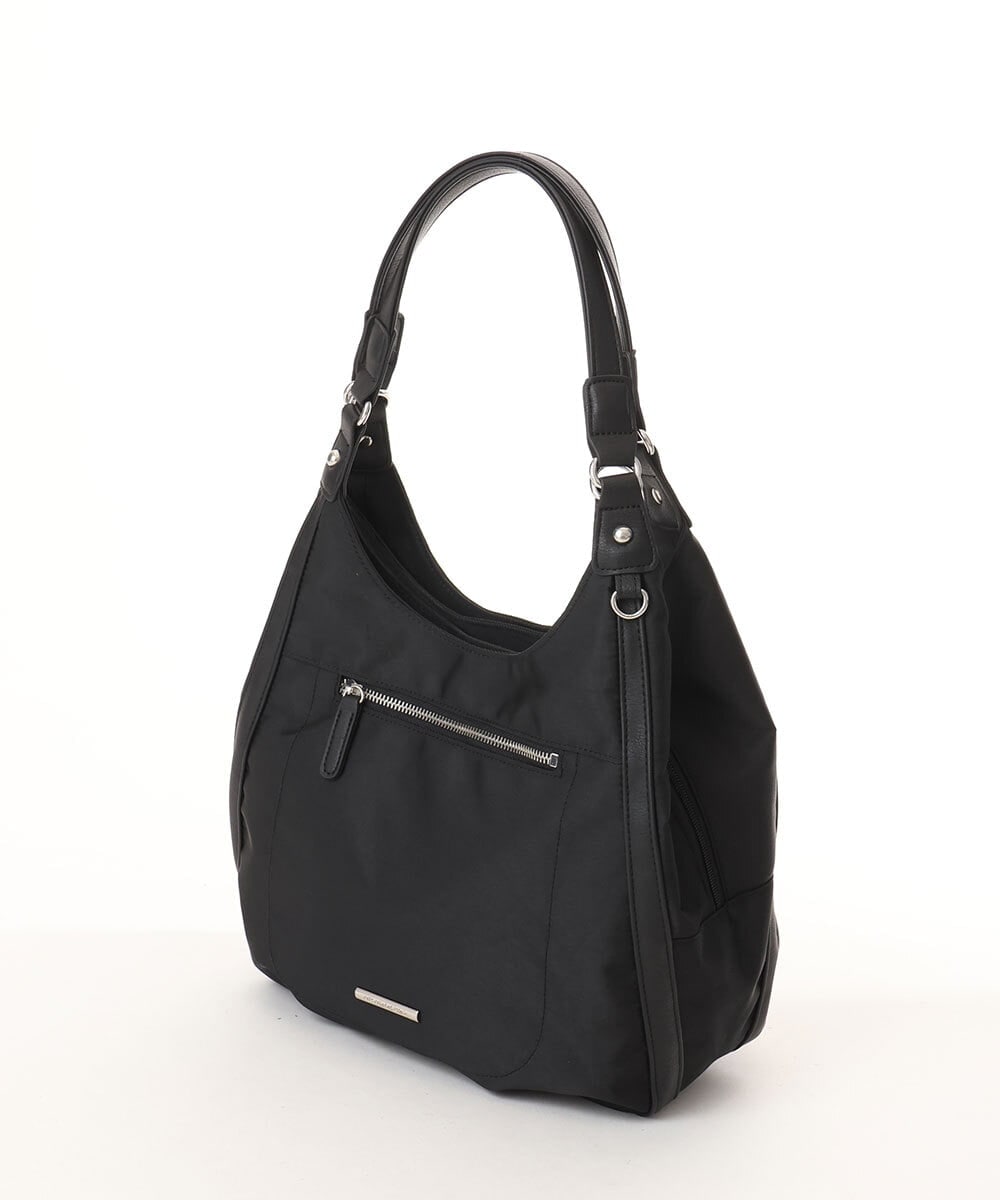BPRGD61150 MK MICHEL KLEIN BAG(MK ミッシェルクラン バッグ) [2WAY]異素材ジョイントラウンドナイロントート ブラック