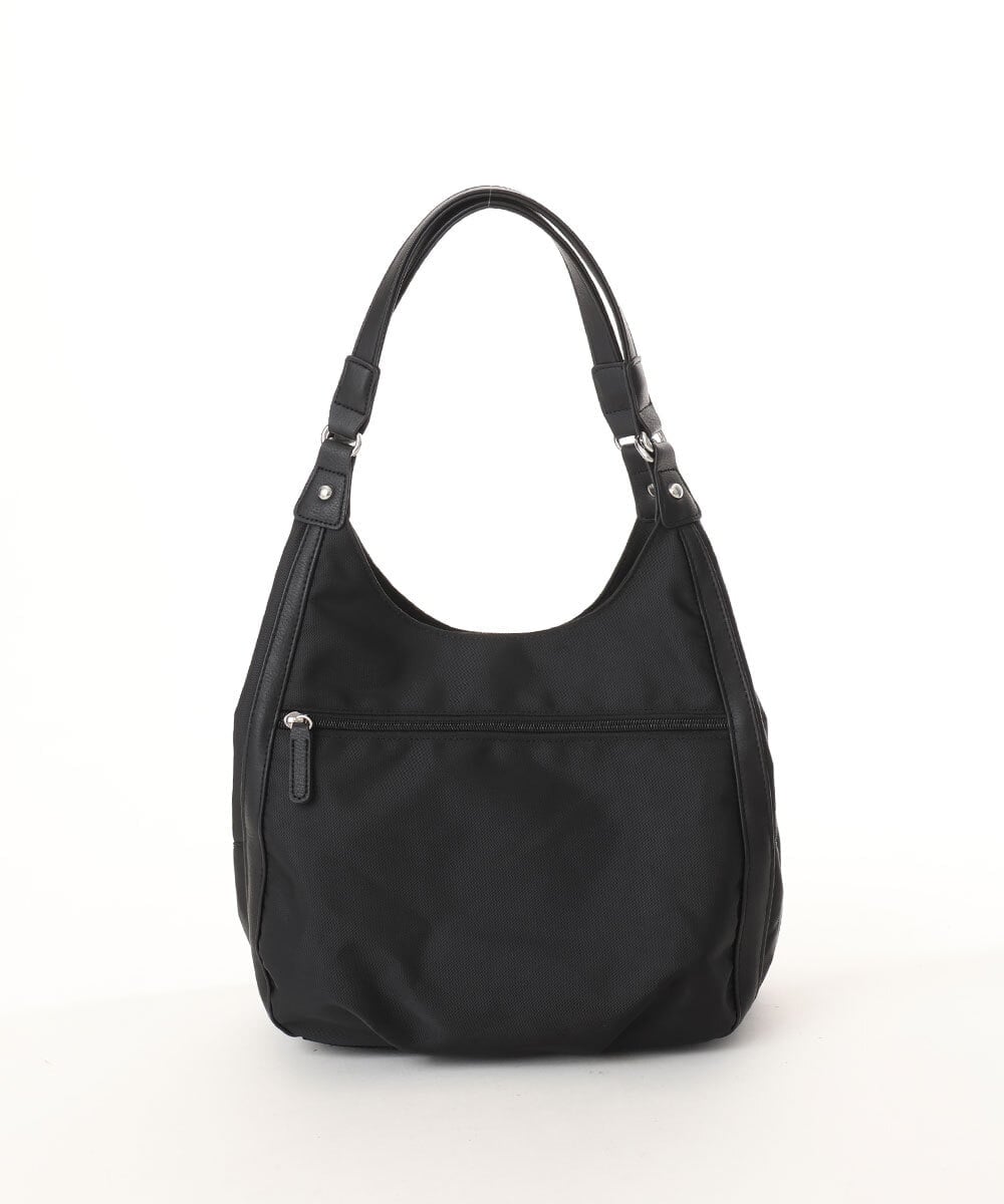 BPRGD61150 MK MICHEL KLEIN BAG(MK ミッシェルクラン バッグ) [2WAY]異素材ジョイントラウンドナイロントート ブラック