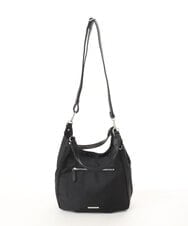 BPRGD61150 MK MICHEL KLEIN BAG(MK ミッシェルクラン バッグ) [2WAY]異素材ジョイントラウンドナイロントート ブラック