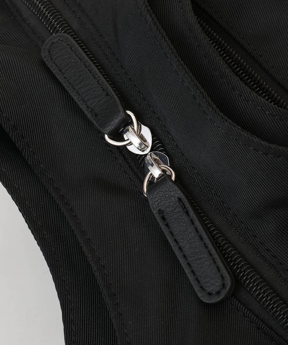 BPRGD61150 MK MICHEL KLEIN BAG(MK ミッシェルクラン バッグ) [2WAY]異素材ジョイントラウンドナイロントート ブラック