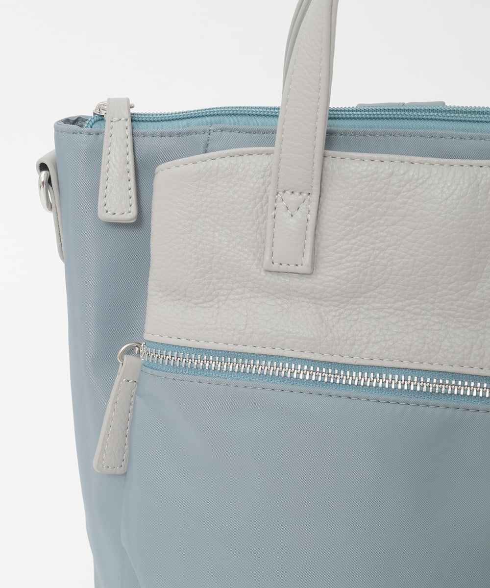 BPRGD62180 MK MICHEL KLEIN BAG(MK ミッシェルクラン バッグ) [3WAY/撥水]レザーナイロン多機能スクエアバッグ ブラック