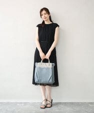 BPRGD62180 MK MICHEL KLEIN BAG(MK ミッシェルクラン バッグ) [3WAY/撥水]レザーナイロン多機能スクエアバッグ ブラック