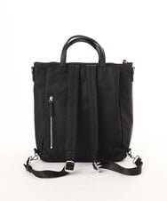BPRGD62180 MK MICHEL KLEIN BAG(MK ミッシェルクラン バッグ) [3WAY/撥水]レザーナイロン多機能スクエアバッグ ブラック