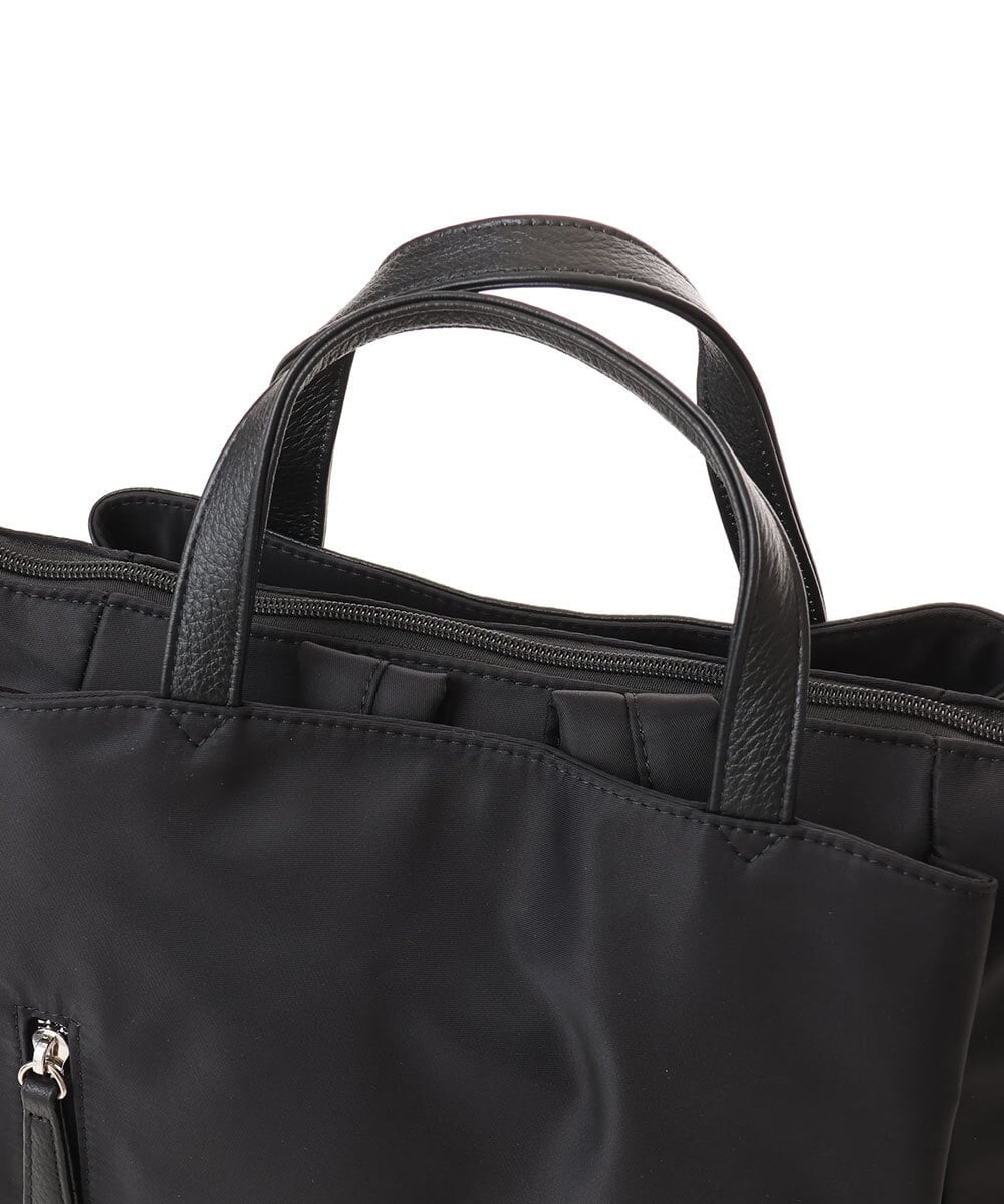 BPRGD62180 MK MICHEL KLEIN BAG(MK ミッシェルクラン バッグ) [3WAY/撥水]レザーナイロン多機能スクエアバッグ ブラック