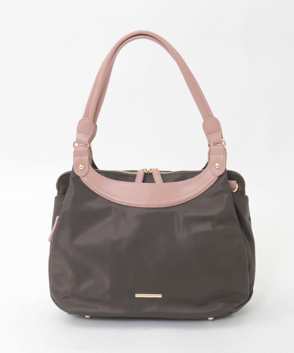 BPRGD71190 MK MICHEL KLEIN BAG(MK ミッシェルクラン バッグ) [2WAY]配色ポイントセパレートデザインバッグ ブラウン×ピンク