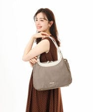 BPRGD71190 MK MICHEL KLEIN BAG(MK ミッシェルクラン バッグ) [2WAY]配色ポイントセパレートデザインバッグ ブラウン×アイボリー