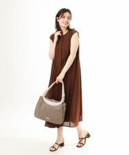 BPRGD71190 MK MICHEL KLEIN BAG(MK ミッシェルクラン バッグ) [2WAY]配色ポイントセパレートデザインバッグ ブラウン×アイボリー