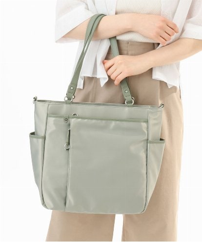 BPRGD84190 MK MICHEL KLEIN BAG [2WAY/A4収納可]多機能ポケットナイロントートバッグ
