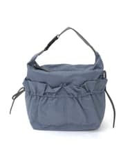 BPRGD92150 MK MICHEL KLEIN BAG(MK ミッシェルクラン バッグ) [2WAY/A4収納可]ギャザーポケットナイロンデザインバッグ ダークグレー