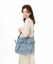 BPRGD92150 MK MICHEL KLEIN BAG(MK ミッシェルクラン バッグ) [2WAY/A4収納可]ギャザーポケットナイロンデザインバッグ ダークグレー