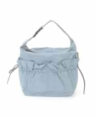 BPRGD92150 MK MICHEL KLEIN BAG(MK ミッシェルクラン バッグ) 【2WAY】ギャザーポケットナイロンデザインバッグ ライトブルー